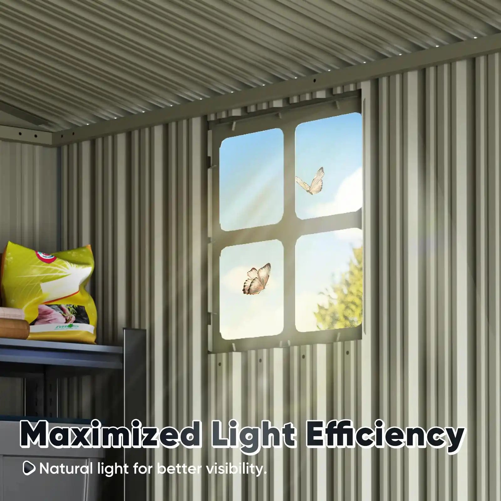 Metal Storage Shed with Combination Lock