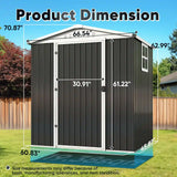 Metal Storage Shed with Combination Lock