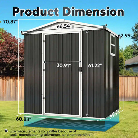 Metal Storage Shed with Combination Lock