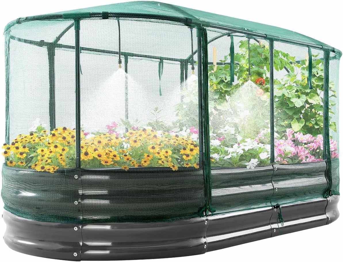 Quictent 6x3x1ft Raised Garden Bed with Self Watering System