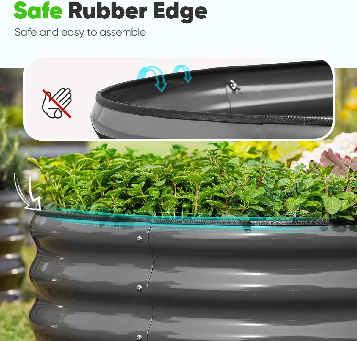 Quictent 6x3x1ft Raised Garden Bed with Self Watering System