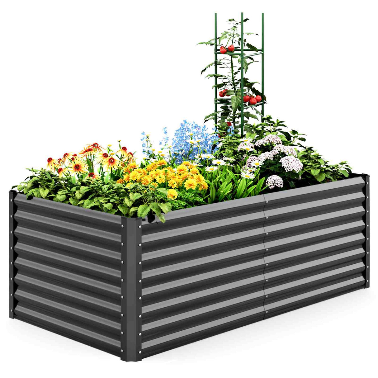 Quictent Raised Garden Bed with Tomato Cage