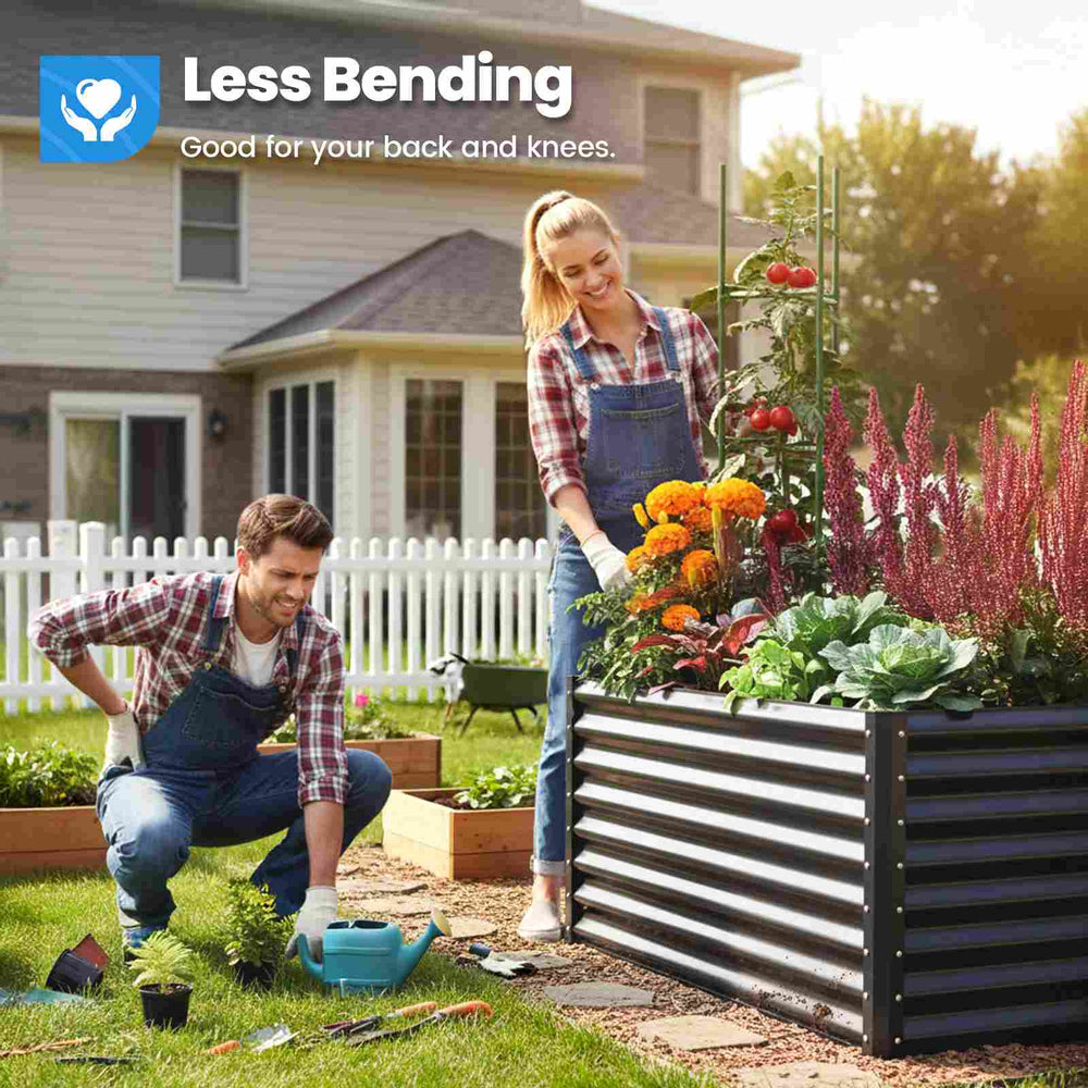 Quictent Raised Garden Bed with Tomato Cage