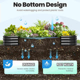 Quictent 8x4x1ft Oval Raised Garden Bed 2PCS