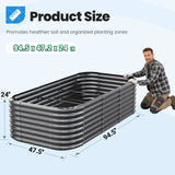 Quictent 8x4x2ft Oval Raised Garden Bed