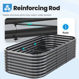 Quictent 8x4x2ft Oval Raised Garden Bed