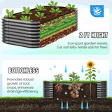 Quictent 8x4x2ft Oval Raised Garden Bed