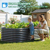 Quictent 8x4x2ft Oval Raised Garden Bed