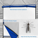 blue 10x20 canopy tent with mesh window#color_royal blue