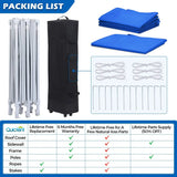 Blue 10x20 pop up canopy with sides packing list#color_royal blue