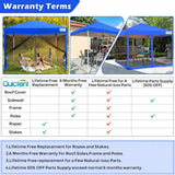 blue mesh tent warranty#color_royal blue