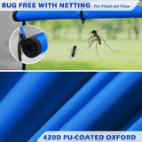 Blue 8x8 canopy tent mesh window#color_ royal blue