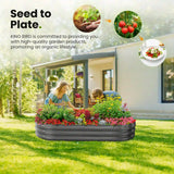 KING BIRD Screwless Dark Grey Raised Garden Bed 6x3x1ft seed to plate#size_6x3x1ft (2pcs)