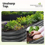 KING BIRD Screwless Dark Grey Raised Garden Bed 6x3x1ft unsharp top#size_6x3x1ft (2pcs)