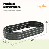 KING BIRD Screwless Dark Grey Raised Garden Bed 6x3x1ft dimension#size_6x3x1ft (2pcs)
