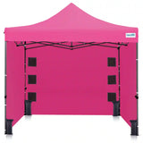 10'x10' Heavy Duty Pop Up Canopy Pink 3 Sidewalls#style_10x10 With 3 Sidewalls-Pink