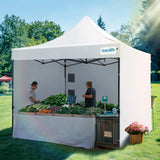 Easy up Outdoor Commercial Pop Up Tent White 3 Sidewalls#style_10x10 With 3 Sidewalls-White