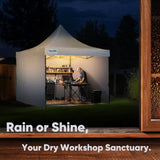 Outdoor Commercial Event Canopy#style_10x10 With 3 Sidewalls-White