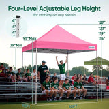 Four-level adjustable leg height#style_10x10 No Sidewall-Pink