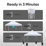 instant pop-up design and folding integrated frame#style_10x10 No Sidewall-White