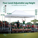 Adjustable in height#style_10x15 No Sidewall-White