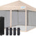 Tan 8x8 Pop Up Screen Tent#color_tan
