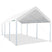 20' x 10' Heavy Duty Car Canopy-White#color_white-10'x20'