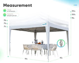 white 8x8 canopy tent size#color_white