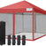 Wine red 10x10 Pop Up Screen Tent#color_burgundy