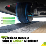 a pair of robust 7.9-inch wheels