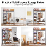 HOKEEPER 600LBS Heavy Duty Clothing Rack with Shelves