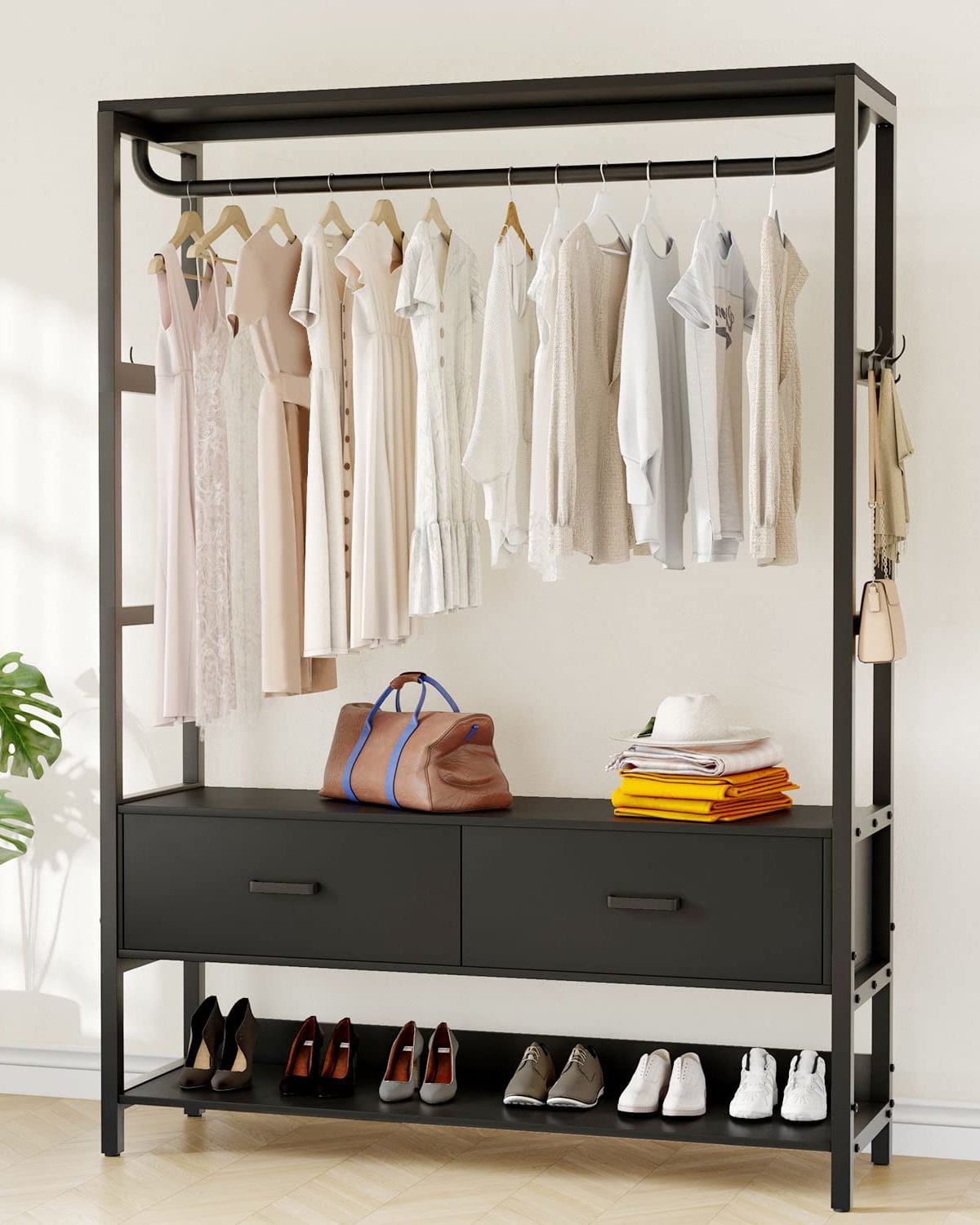 HOKEEPER Closet Organizer with Drawers & Hooks