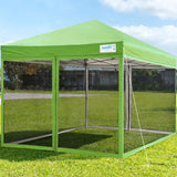 green 8x8 canopy with netting#color_green