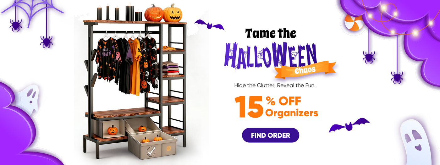 No Halloween Horror in Your Closet! Organize & Save 15% Today