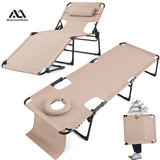 MAXLEAD HOME 5-Position Beach Chaise with Face Cradle (350LBS)