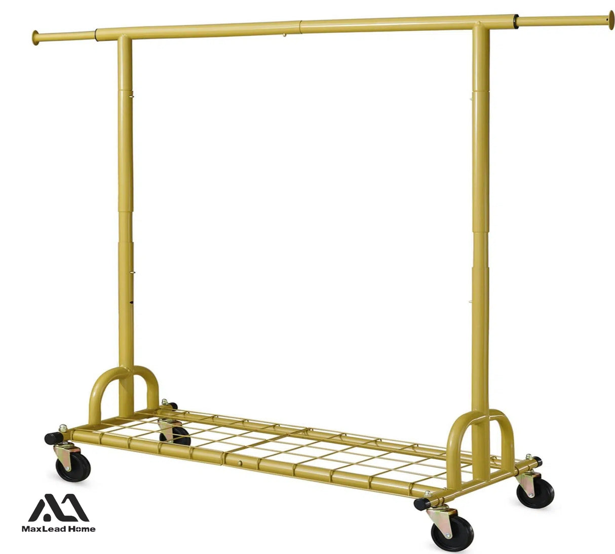 MAXLEAD HOME 525LBS Collapsible Gold Garment Rack